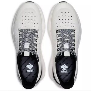 Rabbit Dream Chaser White and Black Running Shoes. Tried on LIKE NEW